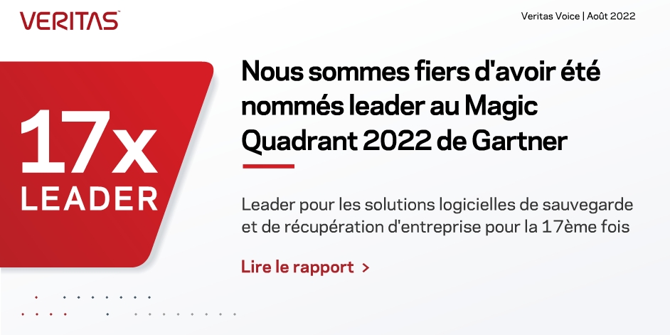 Nous sommes fiers d'avoir été nommés leader au Magic Quadrant 2022 de Gartner